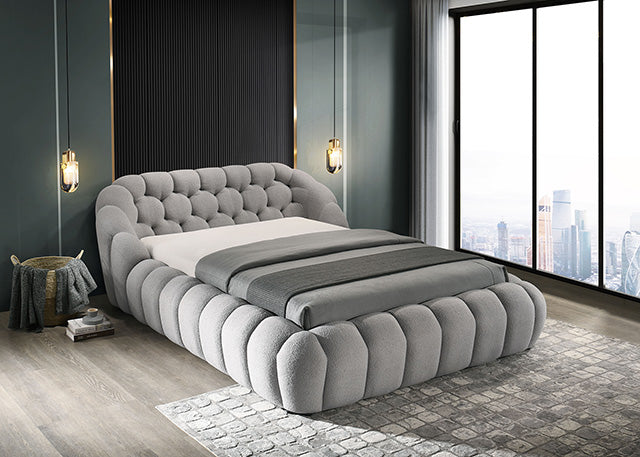 Newquay E.King & Queen Bed White, Grey, & Black - Jax Mattress (Jacksonville, FL)