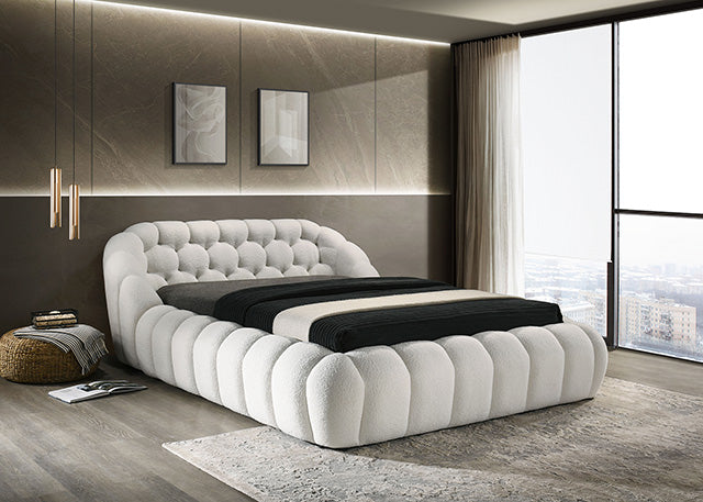 Newquay E.King & Queen Bed White, Grey, & Black - Jax Mattress (Jacksonville, FL)