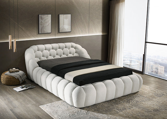 Newquay E.King & Queen Bed White, Grey, & Black - Jax Mattress (Jacksonville, FL)