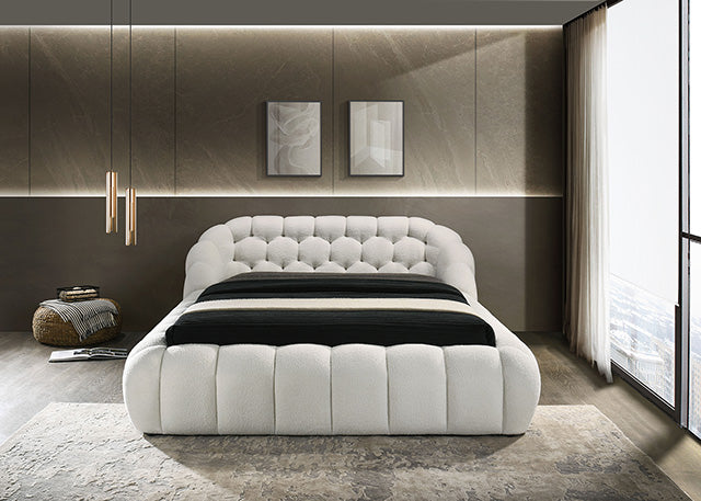 Newquay E.King & Queen Bed White, Grey, & Black - Jax Mattress (Jacksonville, FL)