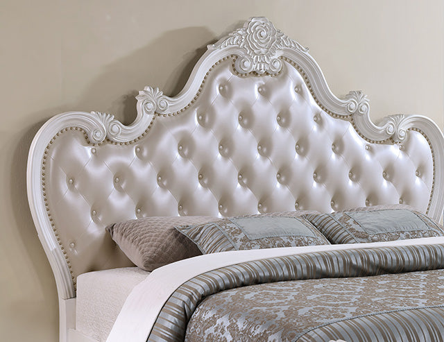 Ventresca 4 & 5 Piece Queen Bedroom Set White & Chrome - Jax Mattress (Jacksonville, FL)