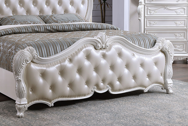 Ventresca 4 & 5 Piece Queen Bedroom Set White & Chrome - Jax Mattress (Jacksonville, FL)
