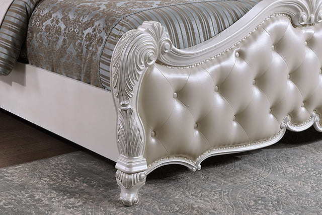 Ventresca 4 & 5 Piece Queen Bedroom Set White & Chrome - Jax Mattress (Jacksonville, FL)