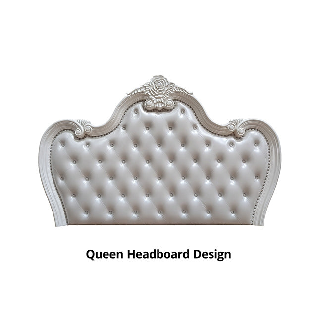 Ventresca 4 & 5 Piece Queen Bedroom Set White & Chrome - Jax Mattress (Jacksonville, FL)