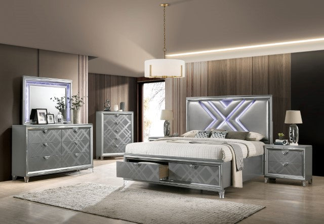 Emmeline 4 & 5 Piece Queen Bedroom Set Gray & White - Jax Mattress (Jacksonville, FL)