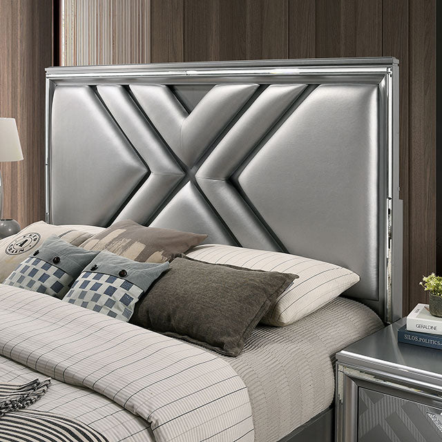 Emmeline 4 & 5 Piece Queen Bedroom Set Gray & White - Jax Mattress (Jacksonville, FL)