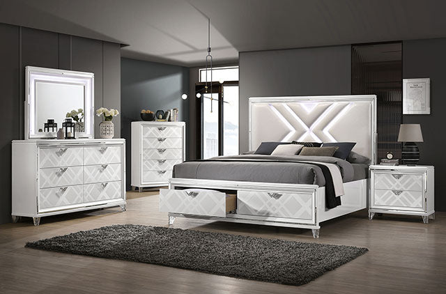 Emmeline 4 & 5 Piece Queen Bedroom Set Gray & White - Jax Mattress (Jacksonville, FL)