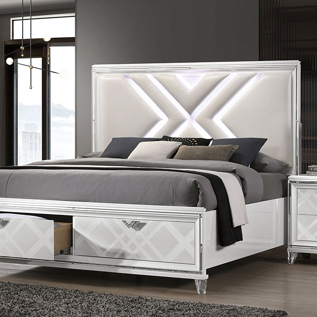 Emmeline 4 & 5 Piece Queen Bedroom Set Gray & White - Jax Mattress (Jacksonville, FL)