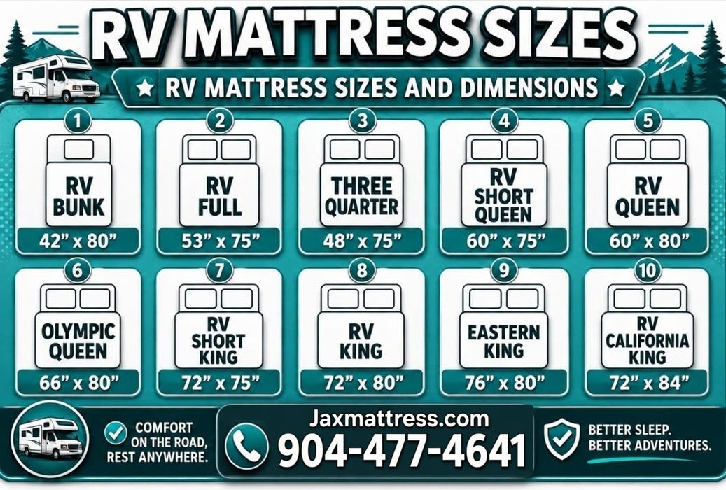 8 Inch Memory Foam Camper RV Mattress