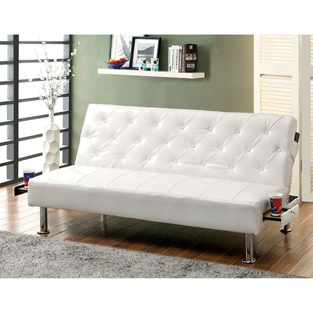 Farel Futon Sofa Red & White