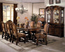 Crown Mark Neo Renaissance Double Pedestal Dining Table in Warm Brown image